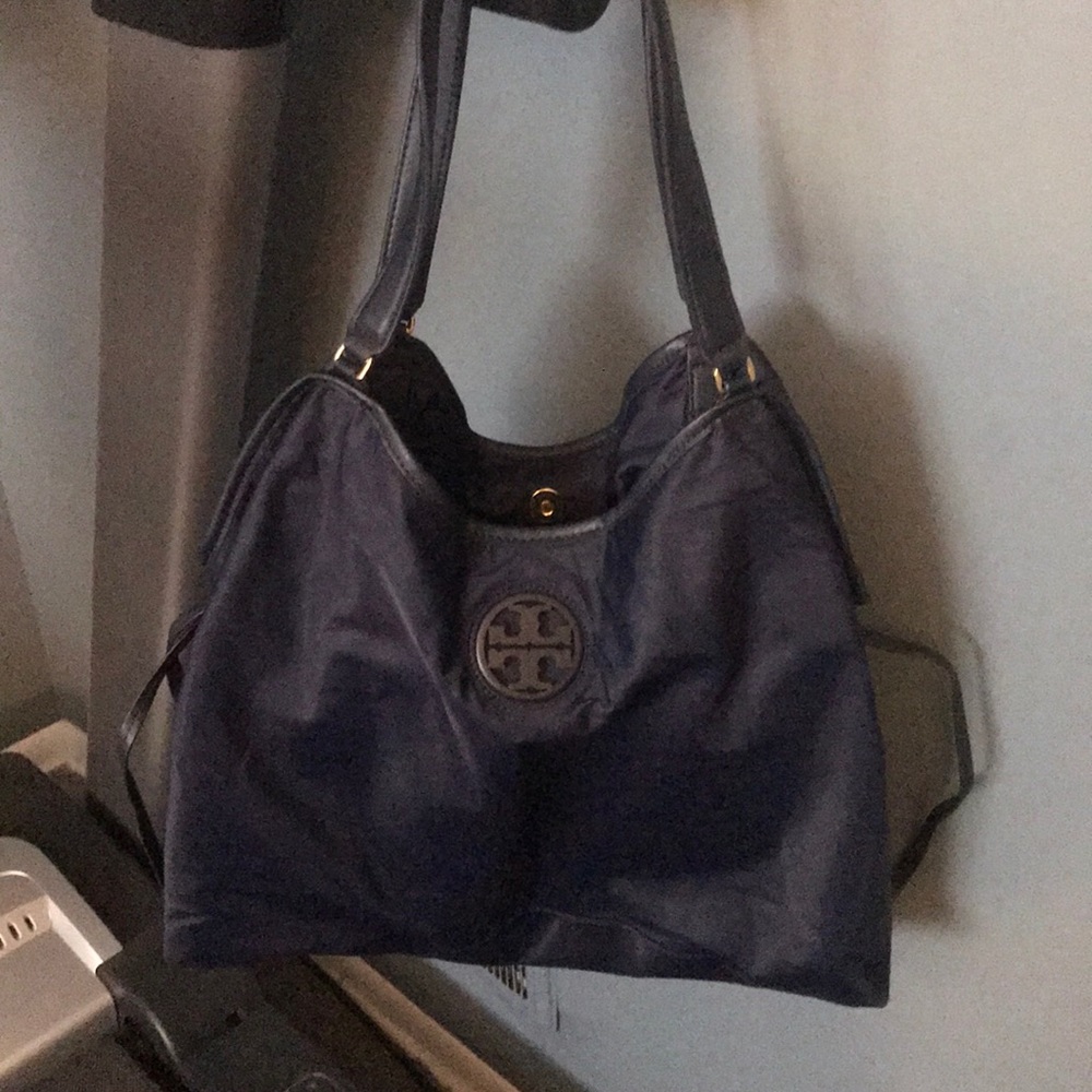 Tory Burch navy nylon bag